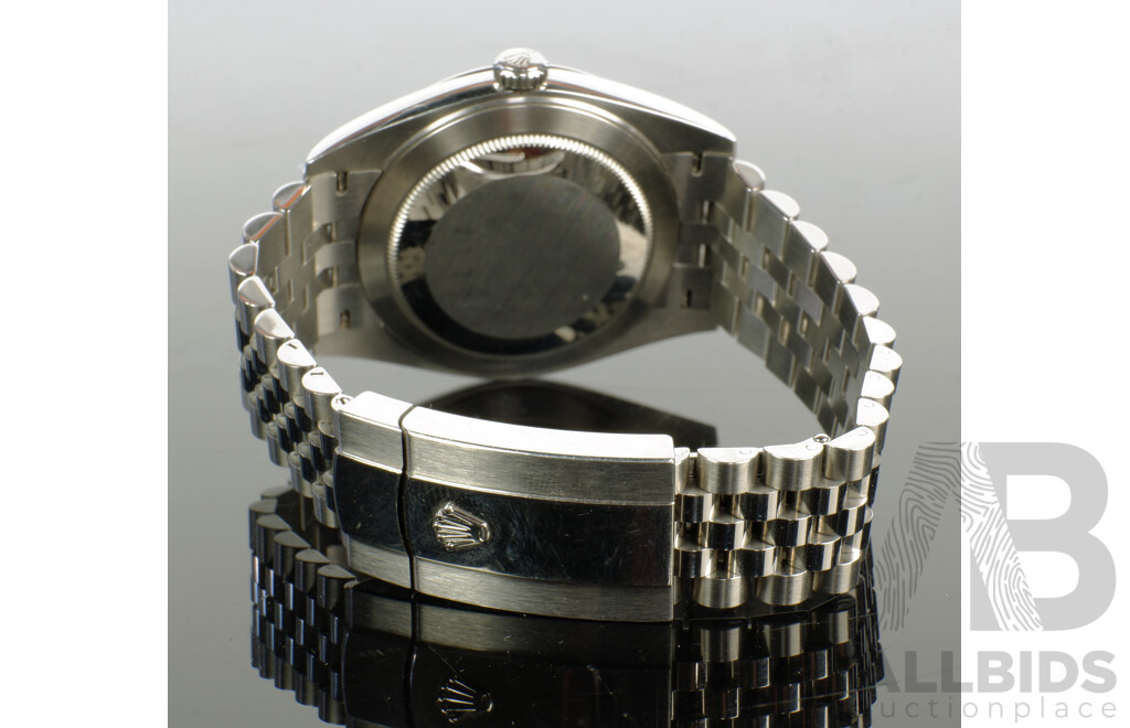 Rolex Oyster Perpetual Datejust 41 Wrist Watch with Blue Index, Serial No 2746A3W0