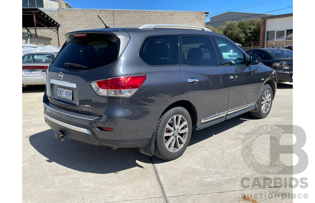 07/2014 Nissan Pathfinder ST-L (4x4) R52 4d Wagon Grey 3.5L