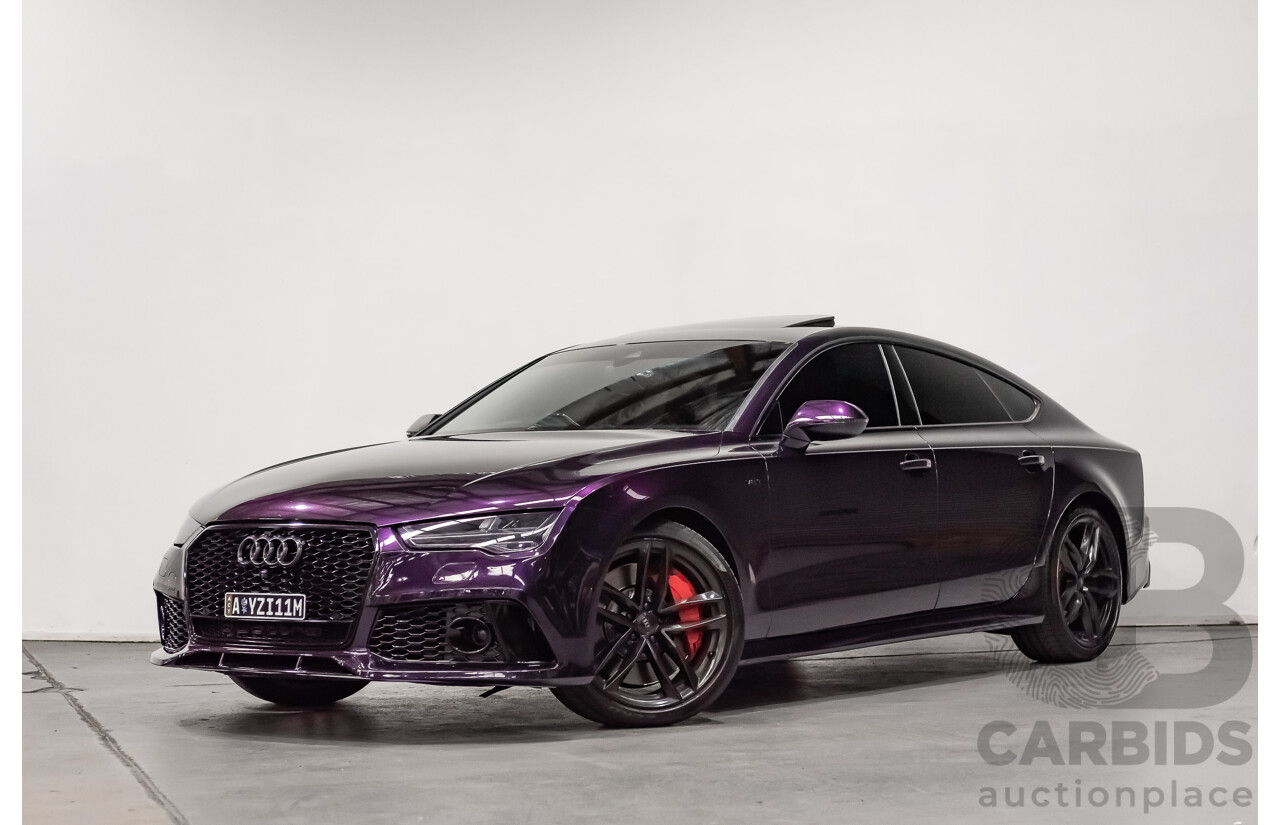 8/2015 Audi S7 Sportback (AWD) 4.0 TFSI 4G MY15 5d Hatchback Midnight Purple Wrap Twin Turbo V8 4.0L - Modified 700hp+