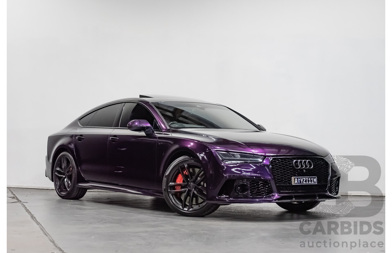 8/2015 Audi S7 Sportback (AWD) 4.0 TFSI 4G MY15 5d Hatchback Midnight Purple Wrap Twin Turbo V8 4.0L - Modified 700hp+