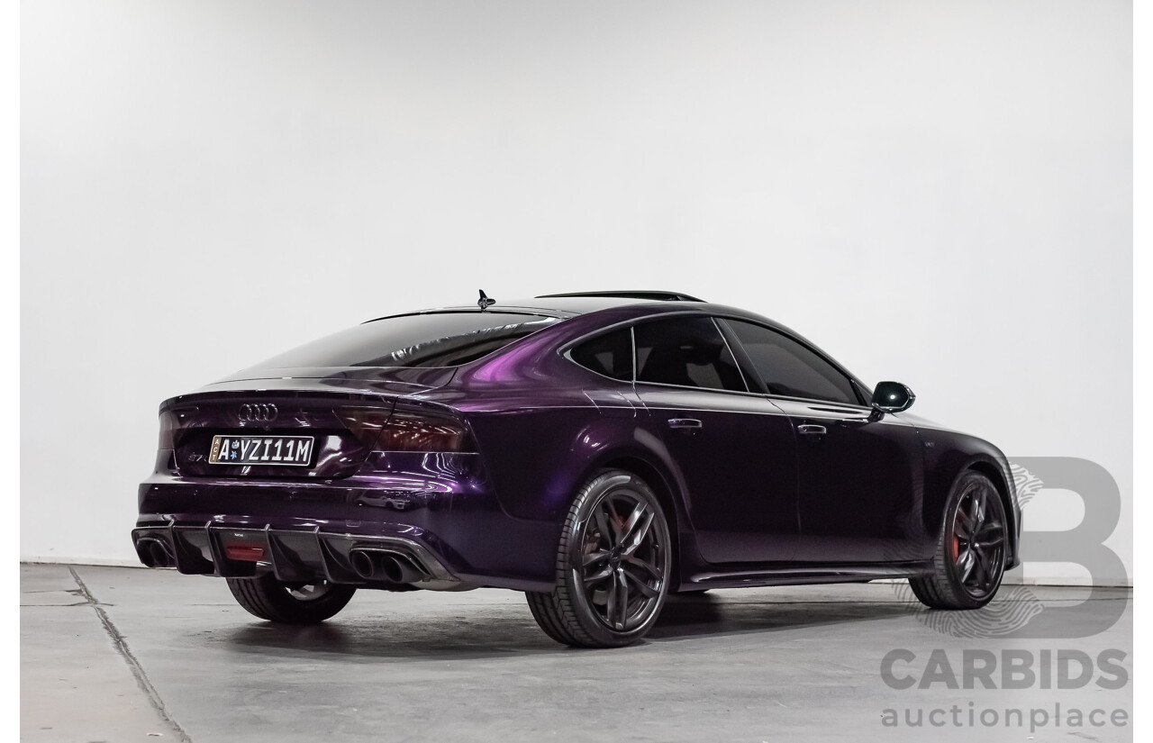 8/2015 Audi S7 Sportback (AWD) 4.0 TFSI 4G MY15 5d Hatchback Midnight Purple Wrap Twin Turbo V8 4.0L - Modified 700hp+