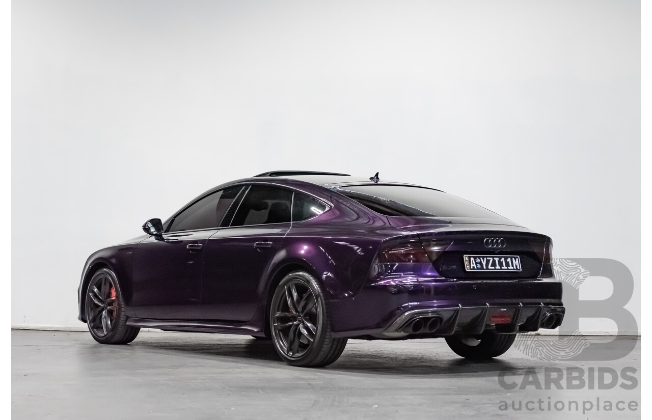 8/2015 Audi S7 Sportback (AWD) 4.0 TFSI 4G MY15 5d Hatchback Midnight Purple Wrap Twin Turbo V8 4.0L - Modified 700hp+