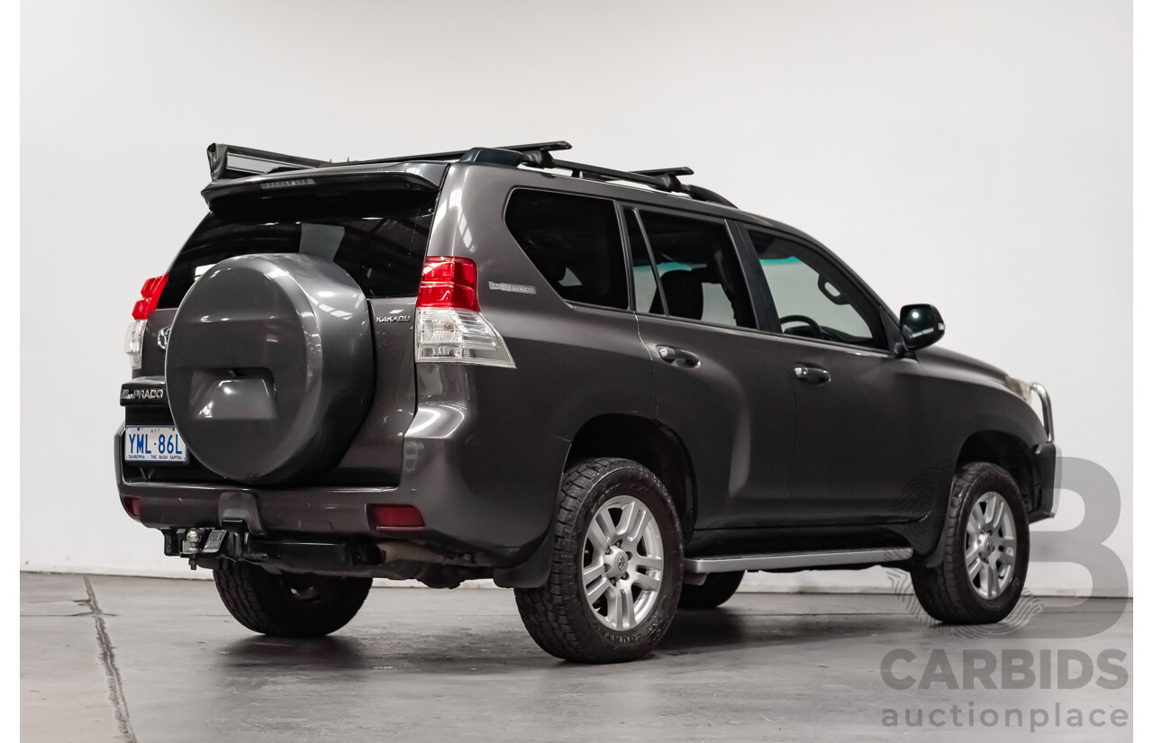 7/2010 Toyota Landcruiser Prado Kakadu (4x4) KDJ150R 4d Wagon Metallic Grey Turbo Diesel 3.0L - 7 Seater