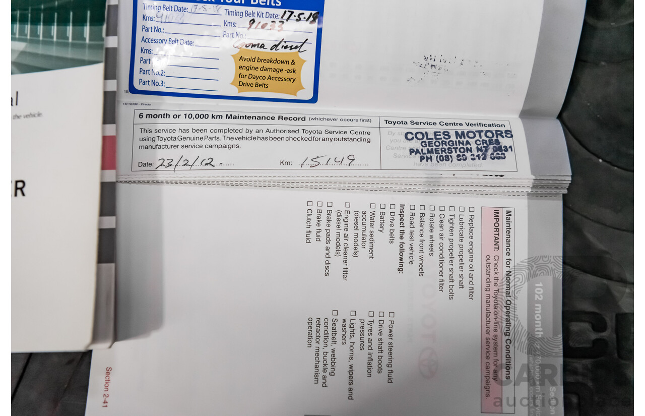 7/2010 Toyota Landcruiser Prado Kakadu (4x4) KDJ150R 4d Wagon Metallic Grey Turbo Diesel 3.0L - 7 Seater