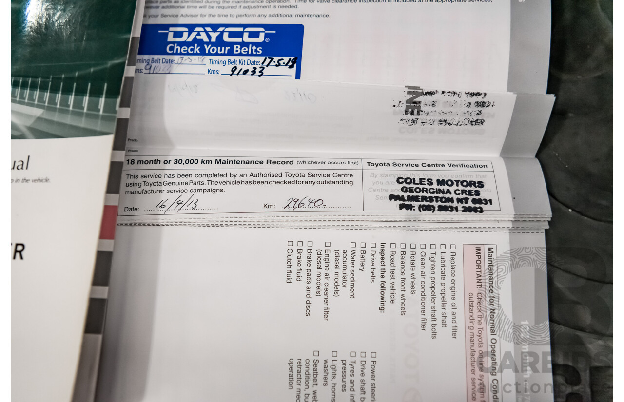 7/2010 Toyota Landcruiser Prado Kakadu (4x4) KDJ150R 4d Wagon Metallic Grey Turbo Diesel 3.0L - 7 Seater
