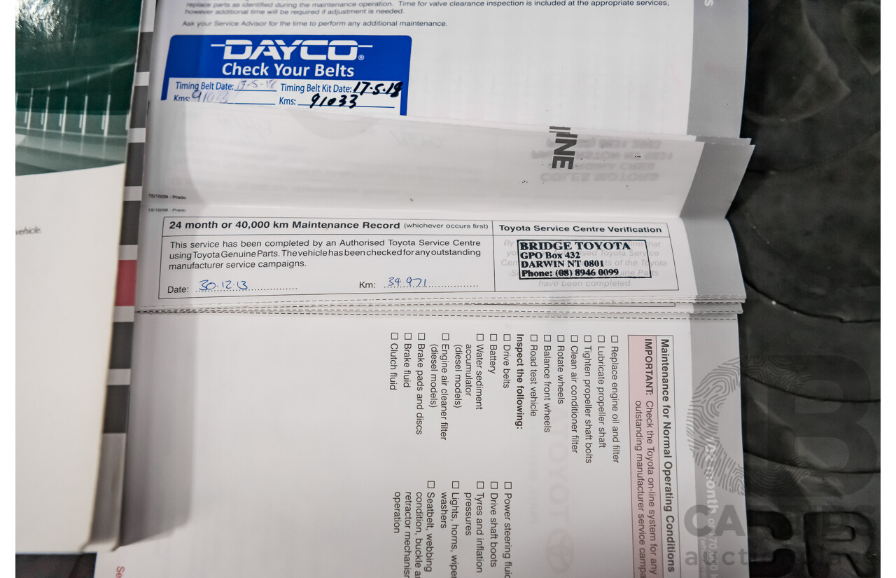 7/2010 Toyota Landcruiser Prado Kakadu (4x4) KDJ150R 4d Wagon Metallic Grey Turbo Diesel 3.0L - 7 Seater