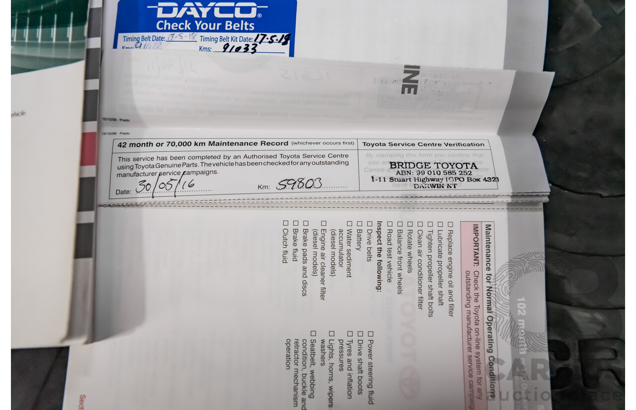 7/2010 Toyota Landcruiser Prado Kakadu (4x4) KDJ150R 4d Wagon Metallic Grey Turbo Diesel 3.0L - 7 Seater