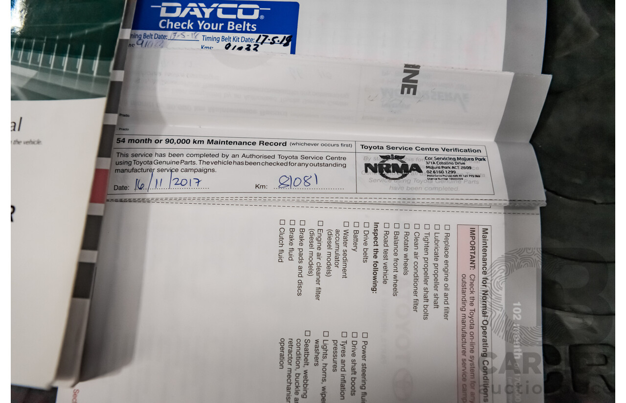 7/2010 Toyota Landcruiser Prado Kakadu (4x4) KDJ150R 4d Wagon Metallic Grey Turbo Diesel 3.0L - 7 Seater