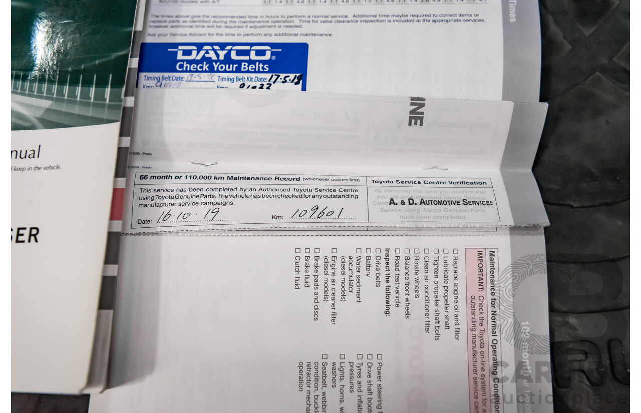 7/2010 Toyota Landcruiser Prado Kakadu (4x4) KDJ150R 4d Wagon Metallic Grey Turbo Diesel 3.0L - 7 Seater