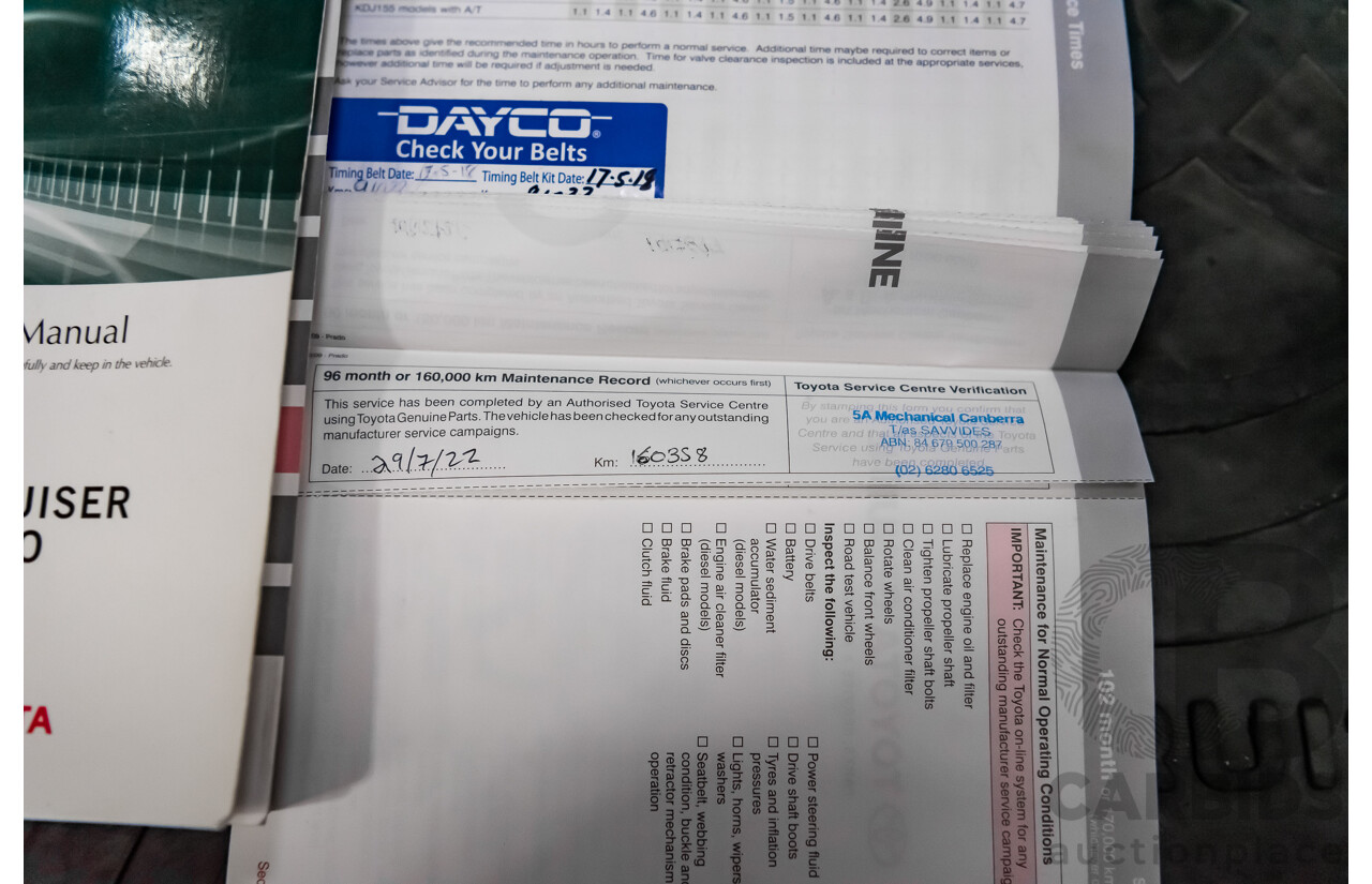 7/2010 Toyota Landcruiser Prado Kakadu (4x4) KDJ150R 4d Wagon Metallic Grey Turbo Diesel 3.0L - 7 Seater