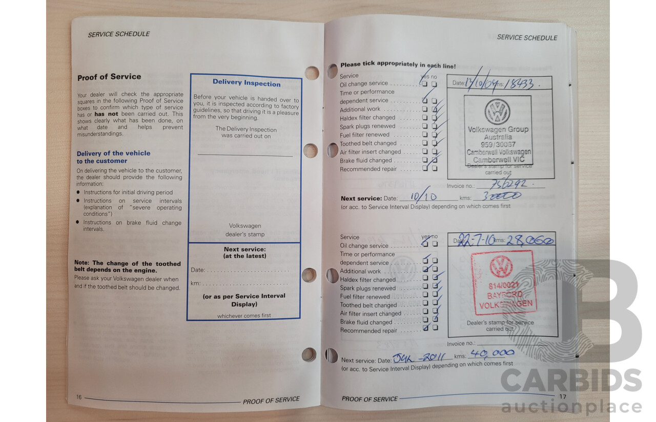 9/2008 Volkswagen EOS 2.0T FSI 1F MY08 UPGRADE 2d Convertible Red Turbo 2.0L