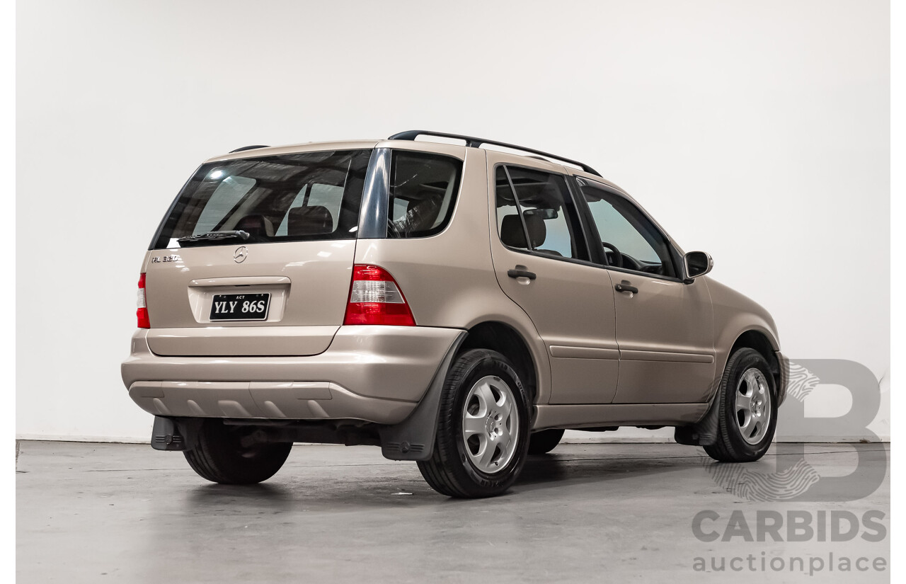 8/2002 Mercedes-Benz ML 320 Luxury (4x4) W163 4d Wagon Gold 3.2L