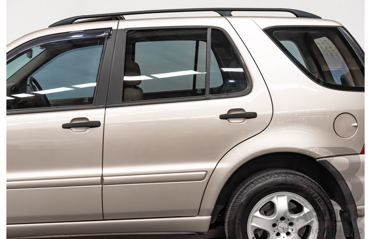8/2002 Mercedes-Benz ML 320 Luxury (4x4) W163 4d Wagon Gold 3.2L