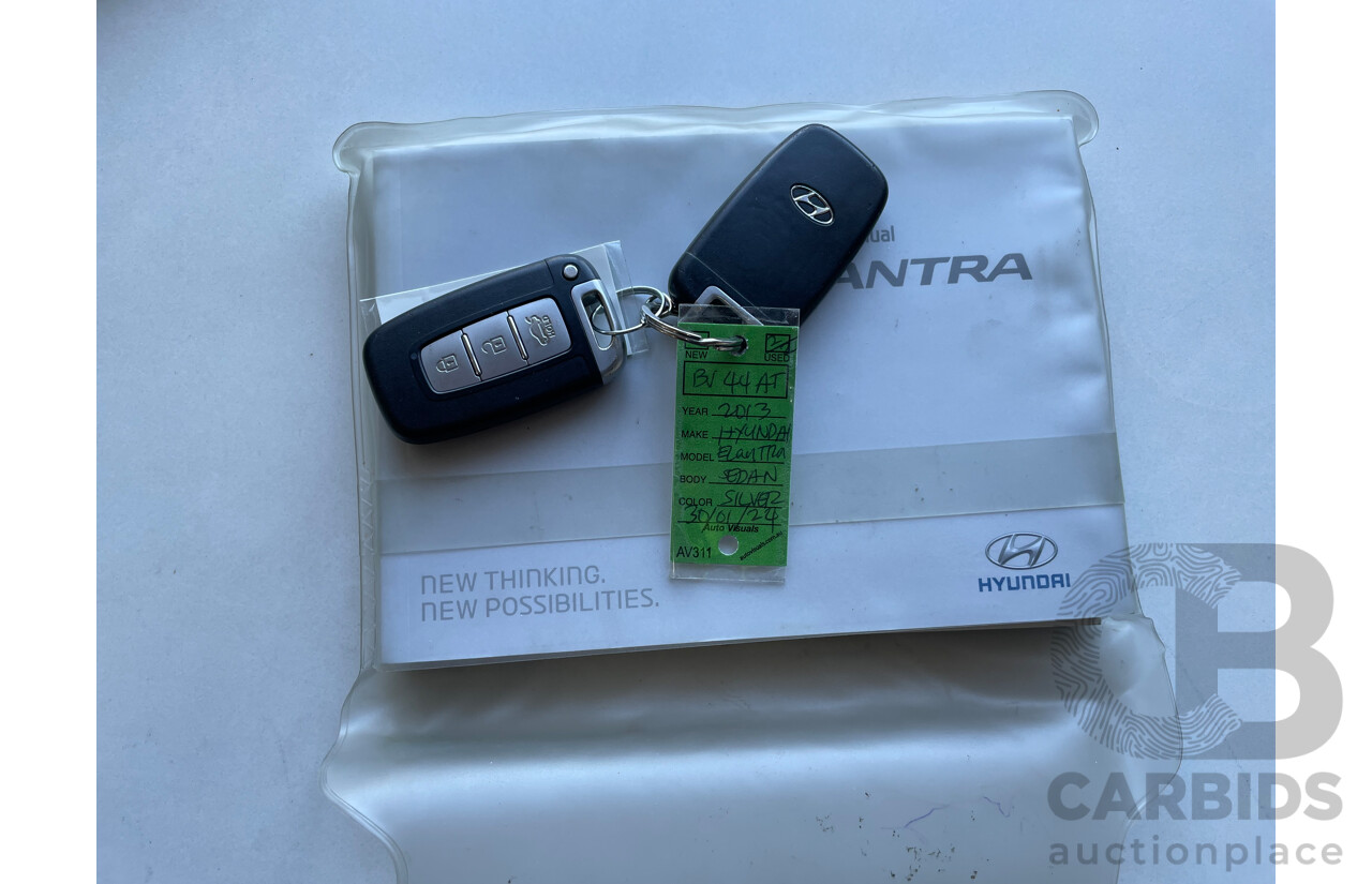 7/2013 Hyundai Elantra Elite MD2 4d Sedan Silver 1.8L