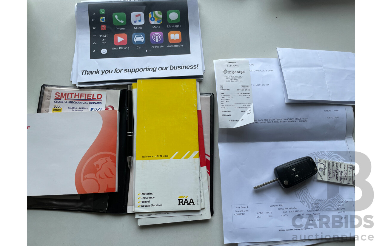 11/2012 Holden Cruze CD JH MY12 5d Hatchback Grey 1.8L