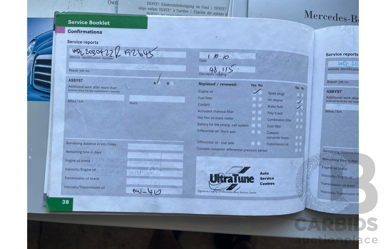 5/2005 Mercedes-Benz C200 Kompressor Sport Edition W203 4d Sedan Silver 1.8L