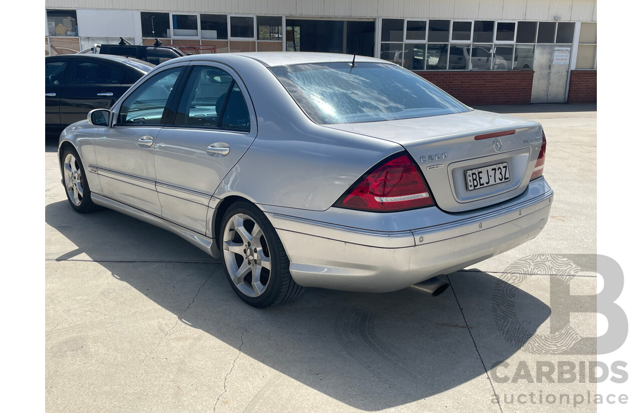 5/2005 Mercedes-Benz C200 Kompressor Sport Edition W203 4d Sedan Silver 1.8L