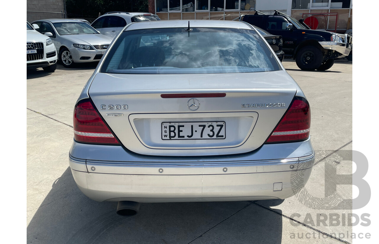 5/2005 Mercedes-Benz C200 Kompressor Sport Edition W203 4d Sedan Silver 1.8L