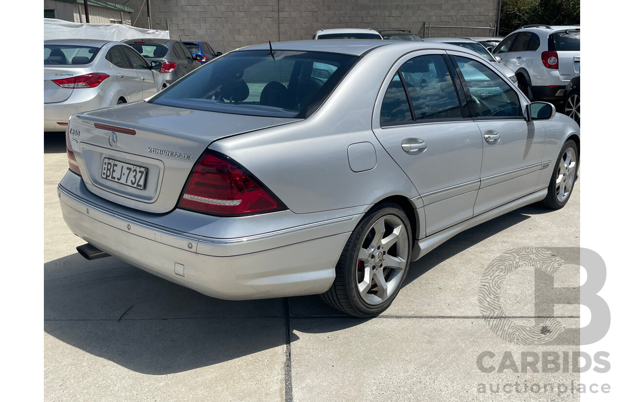 5/2005 Mercedes-Benz C200 Kompressor Sport Edition W203 4d Sedan Silver 1.8L