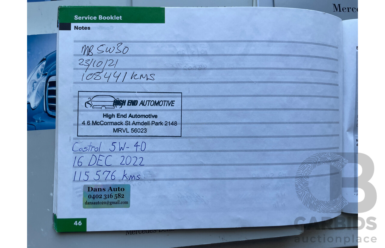 5/2005 Mercedes-Benz C200 Kompressor Sport Edition W203 4d Sedan Silver 1.8L