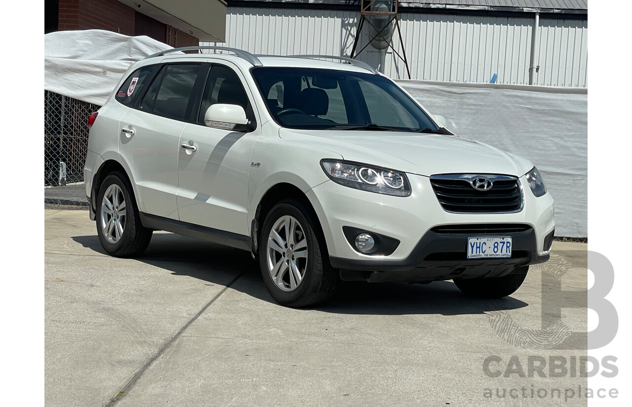 2/2010 Hyundai Santa Fe Highlander CRDi (4x4) CM MY10 4d Wagon White 2.2L