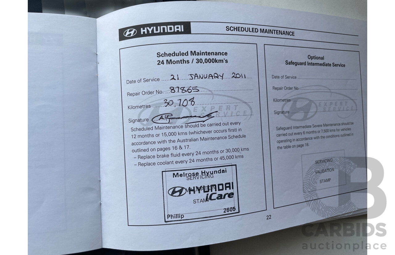 2/2010 Hyundai Santa Fe Highlander CRDi (4x4) CM MY10 4d Wagon White 2.2L