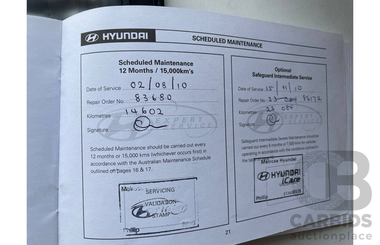 2/2010 Hyundai Santa Fe Highlander CRDi (4x4) CM MY10 4d Wagon White 2.2L