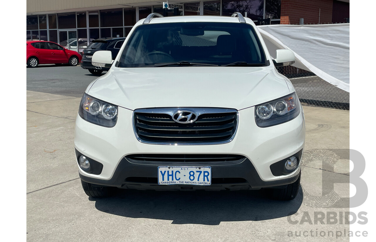 2/2010 Hyundai Santa Fe Highlander CRDi (4x4) CM MY10 4d Wagon White 2.2L