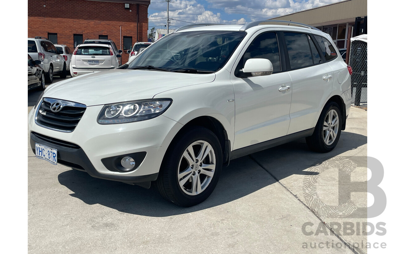 2/2010 Hyundai Santa Fe Highlander CRDi (4x4) CM MY10 4d Wagon White 2.2L