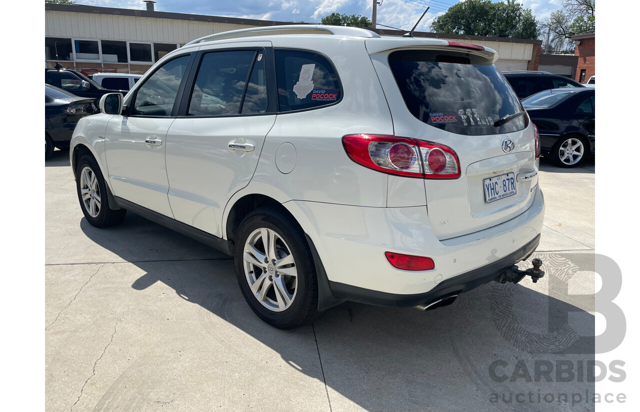 2/2010 Hyundai Santa Fe Highlander CRDi (4x4) CM MY10 4d Wagon White 2.2L