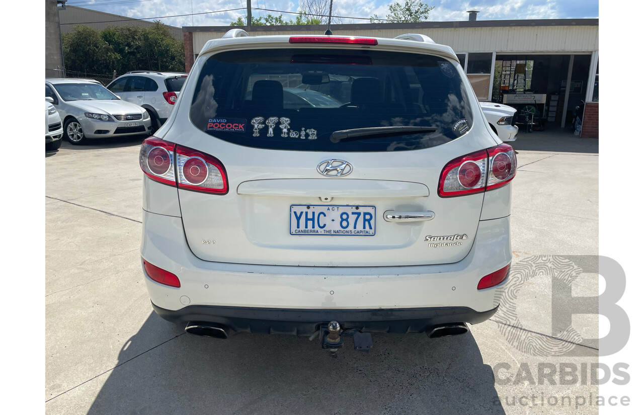 2/2010 Hyundai Santa Fe Highlander CRDi (4x4) CM MY10 4d Wagon White 2.2L