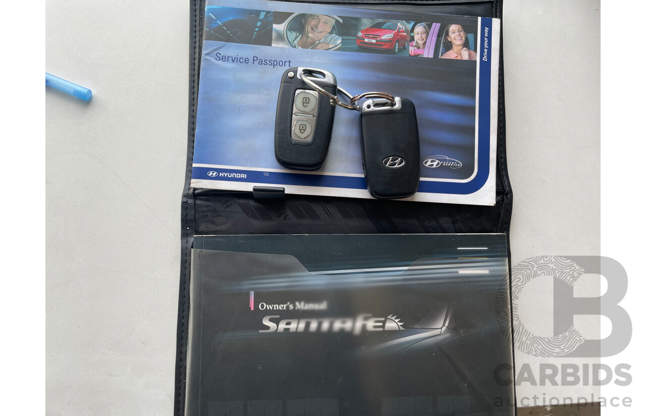 2/2010 Hyundai Santa Fe Highlander CRDi (4x4) CM MY10 4d Wagon White 2.2L