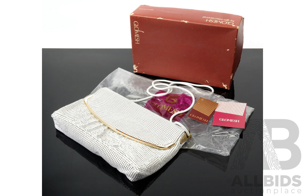 Retro Glomesh WHite Evening Bag in Original Bag and Box