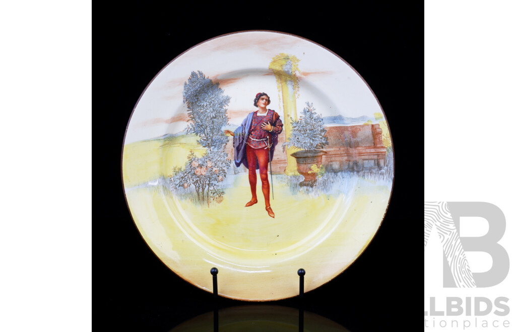 Antique Royal Doulton Porcleian Plate, Romeo, Marks to Base