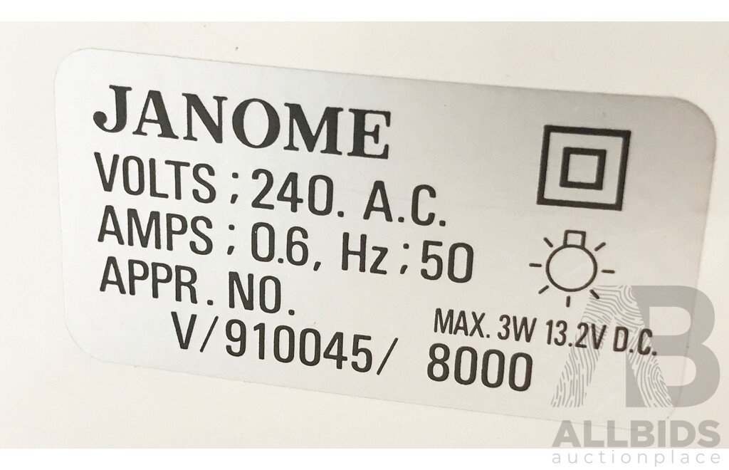 Janome Memory Craft 8000 Sewing Machine