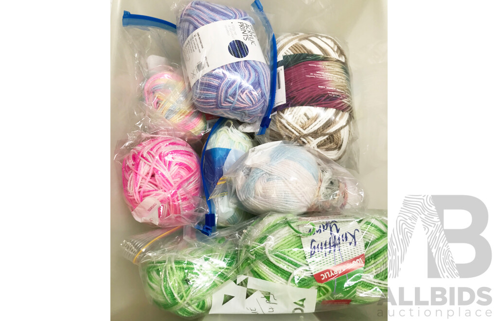 Stacking Storage Draws with Wool and Craft Supplies