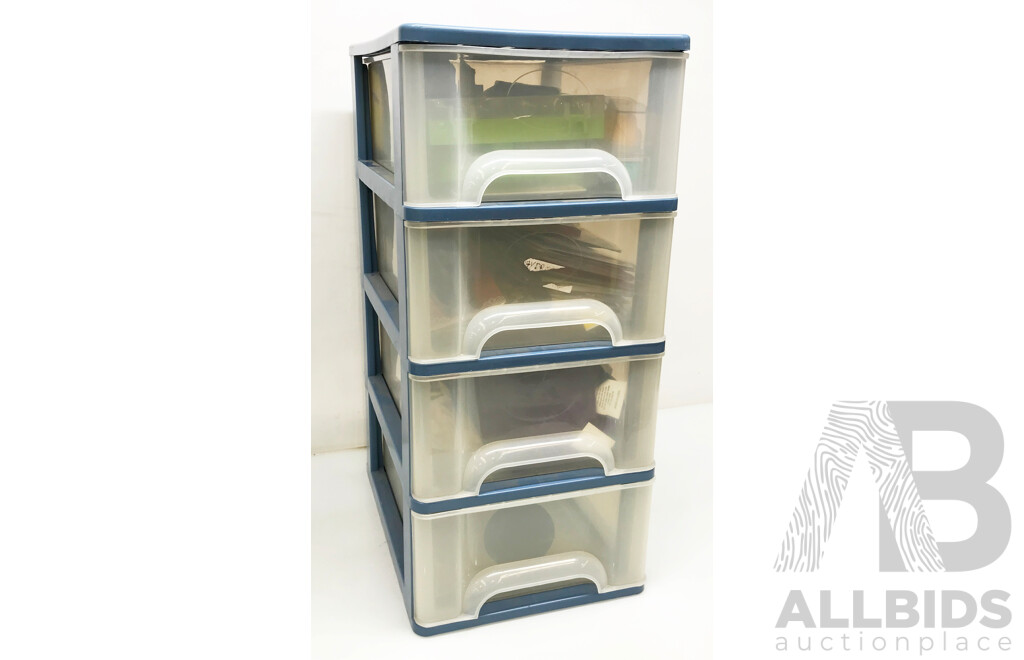 Storage Draws with Craft and Household Items