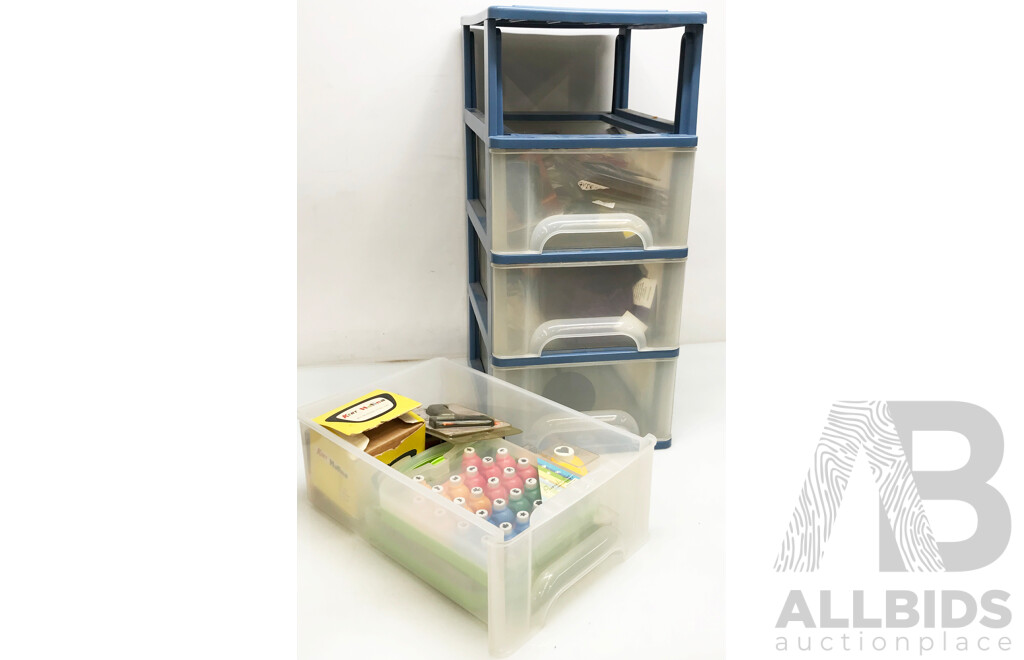 Storage Draws with Craft and Household Items