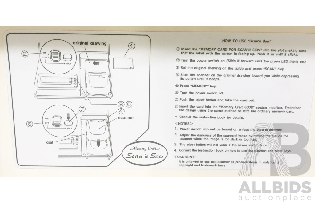 Janome Memory Craft Scan and Sew