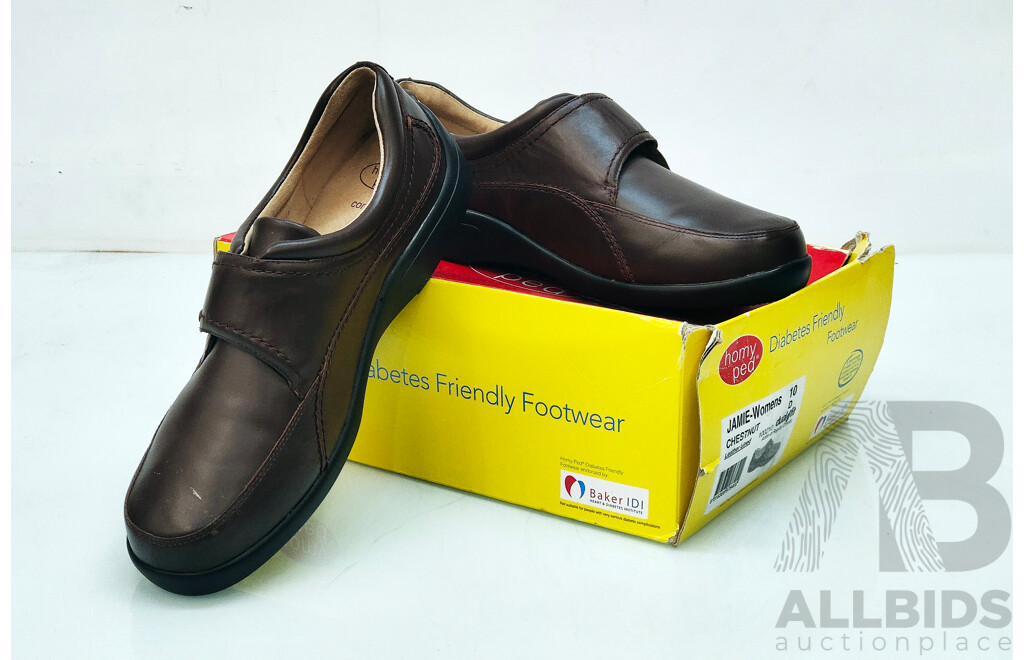 Homy Ped Diabetes Friendly Jamie Women's Leather Shoes (Size: 10)