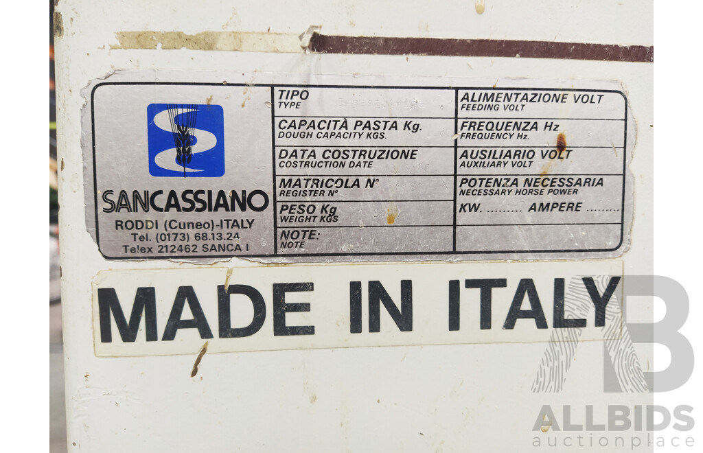 Sancassiano Impastatrice Commercial Dough Mixer