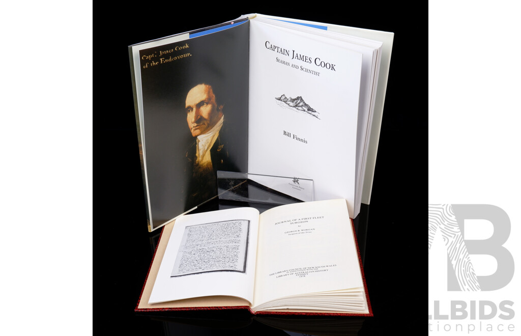 Limited Edition of 1000, Journal of a First Fleet Surgeon, George B Worgan, Library of Australia History, 1978, Hardcover Along with Captain James Cook Seaman & Scientist, Bill Finnis, Chaucer Press, 2003, Harcover with Dust Jacket