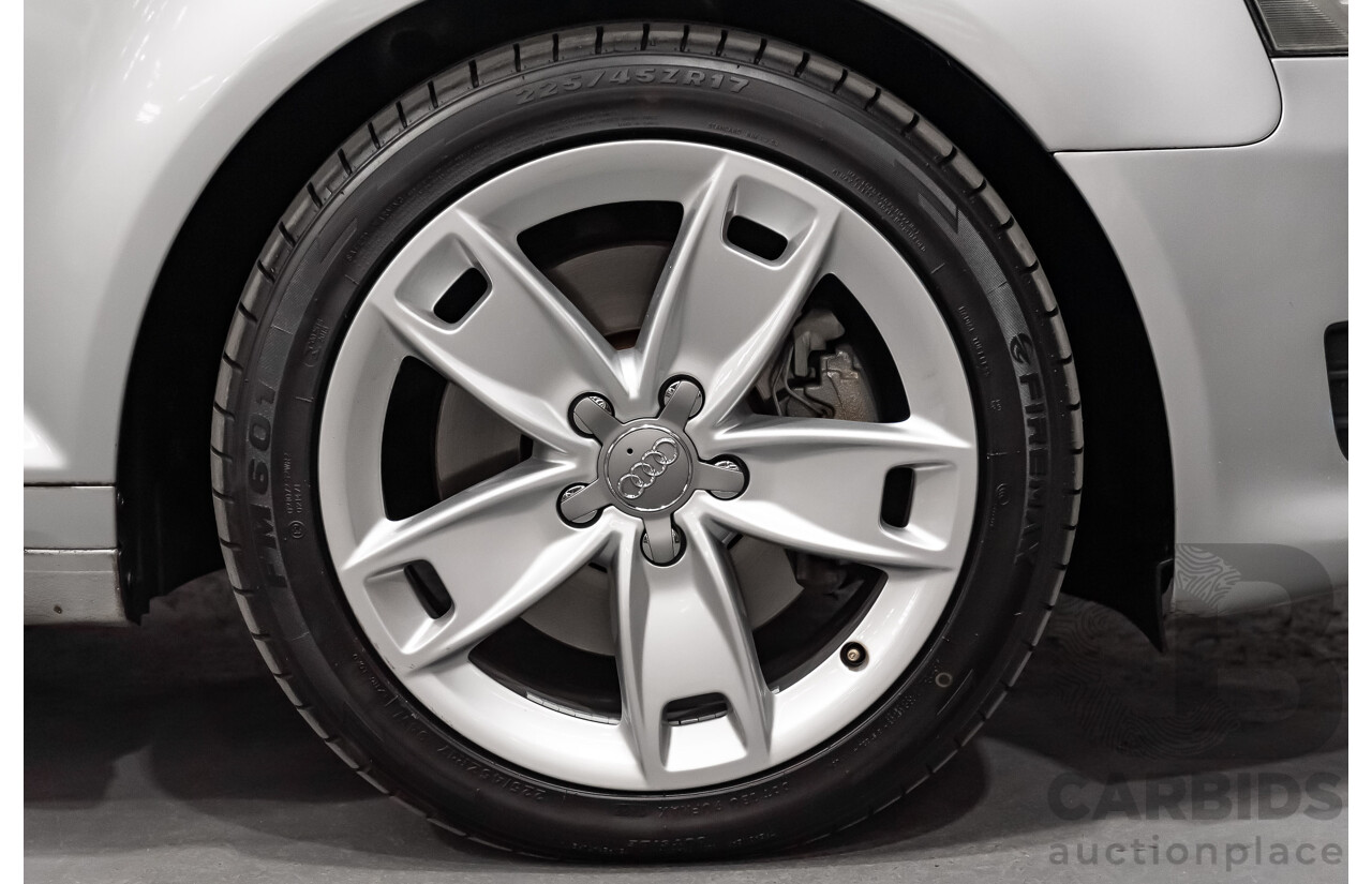 12/2008 Audi A3 2.0 TFSI Ambition 8P 2d Cabriolet Ice Silver Metallic Turbo 2.0L