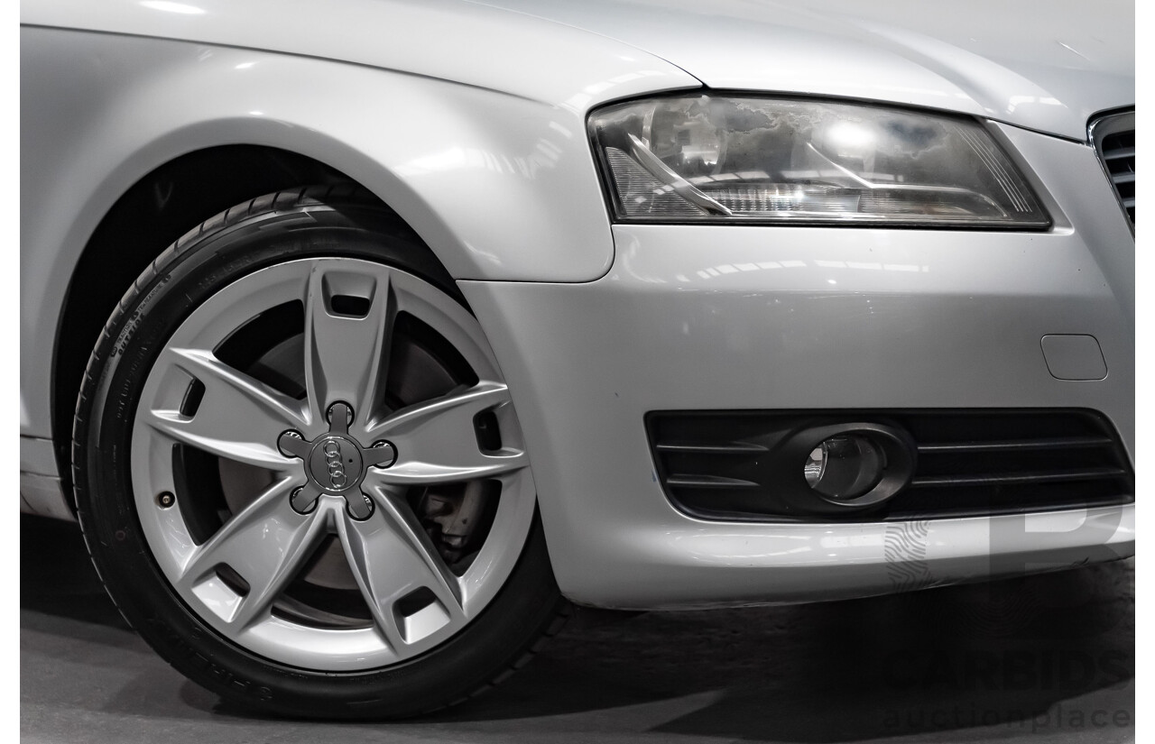 12/2008 Audi A3 2.0 TFSI Ambition 8P 2d Cabriolet Ice Silver Metallic Turbo 2.0L
