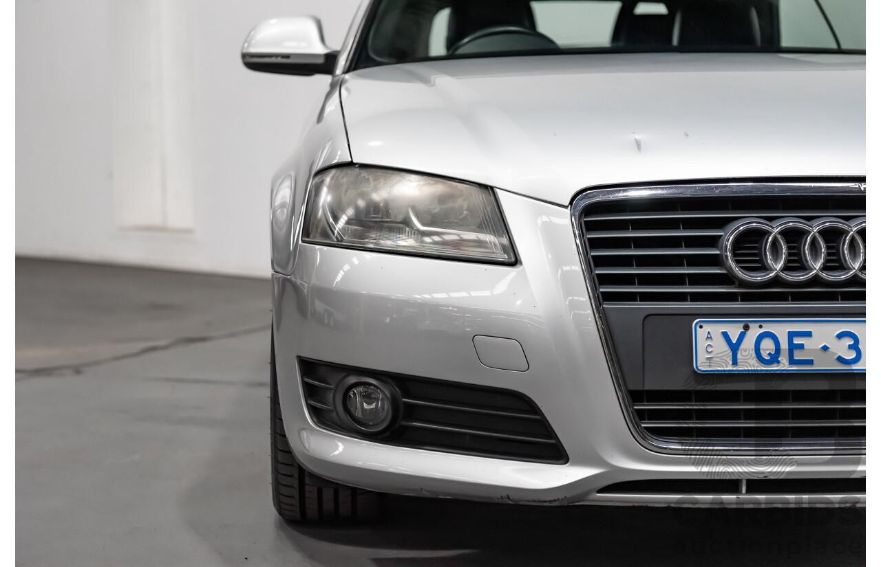 12/2008 Audi A3 2.0 TFSI Ambition 8P 2d Cabriolet Ice Silver Metallic Turbo 2.0L