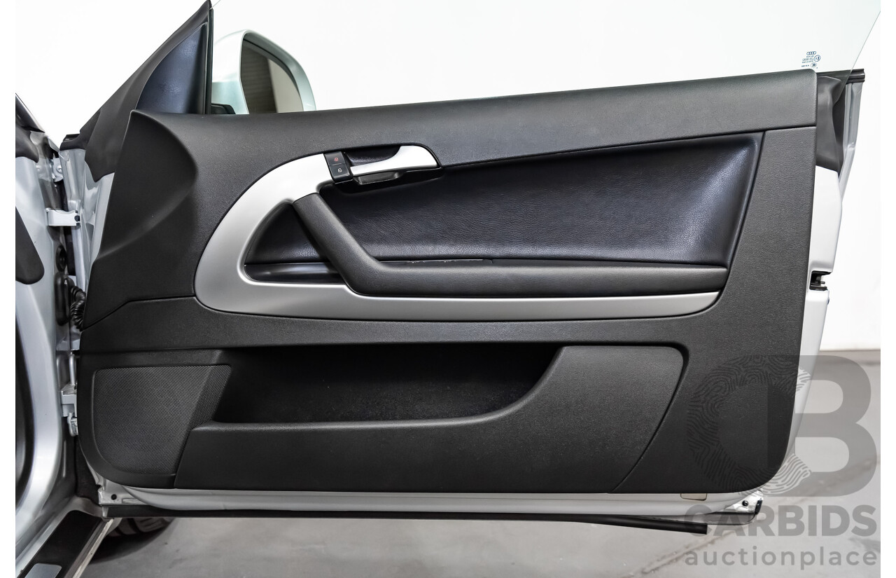 12/2008 Audi A3 2.0 TFSI Ambition 8P 2d Cabriolet Ice Silver Metallic Turbo 2.0L