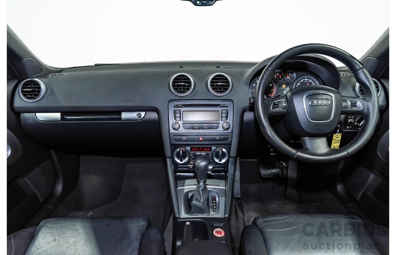 12/2008 Audi A3 2.0 TFSI Ambition 8P 2d Cabriolet Ice Silver Metallic Turbo 2.0L