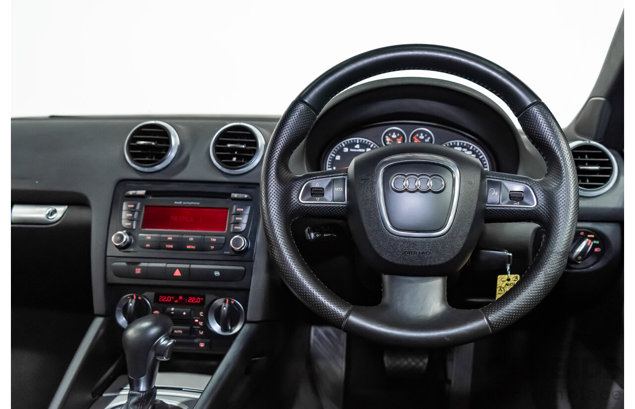 12/2008 Audi A3 2.0 TFSI Ambition 8P 2d Cabriolet Ice Silver Metallic Turbo 2.0L