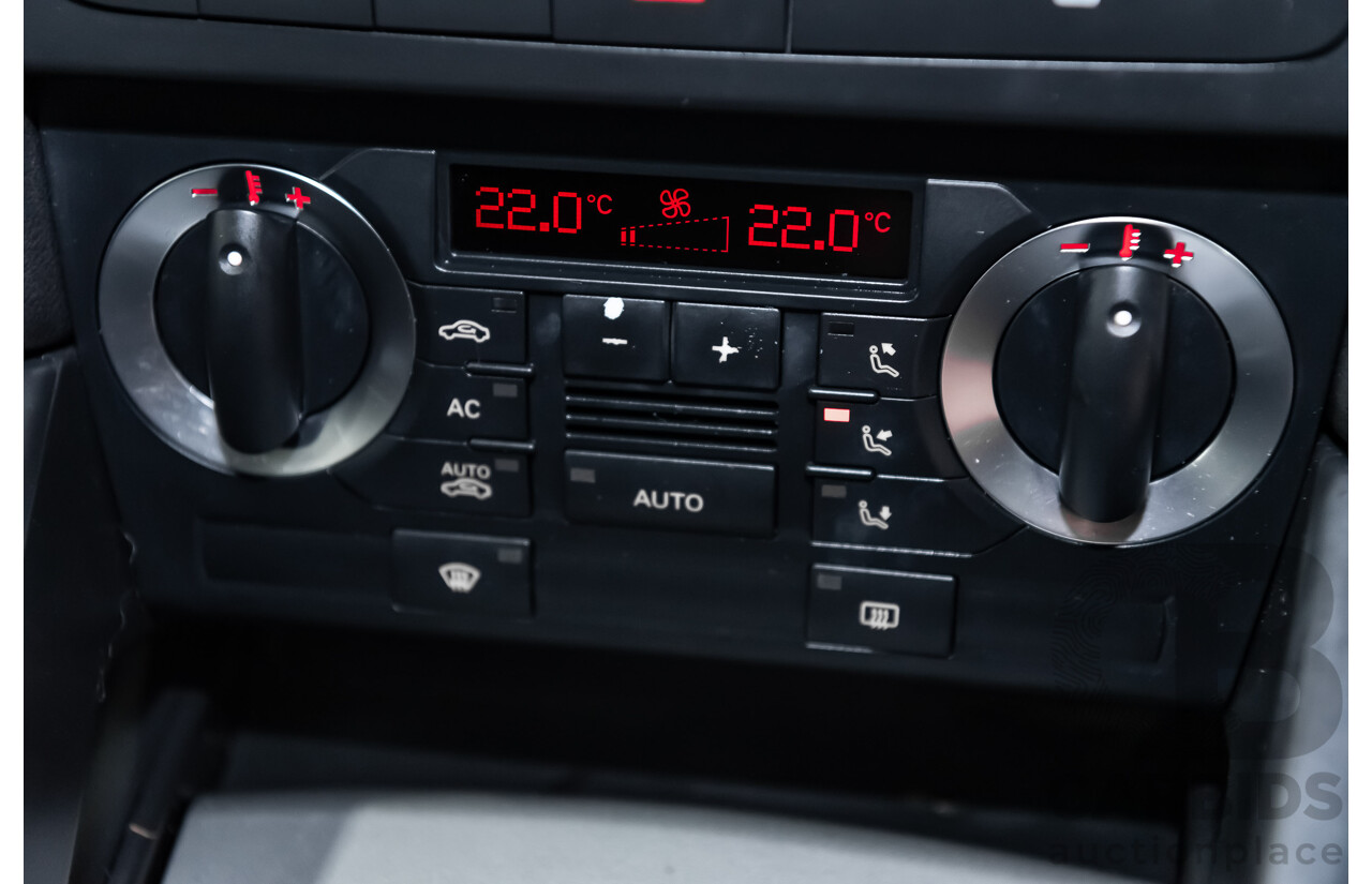 12/2008 Audi A3 2.0 TFSI Ambition 8P 2d Cabriolet Ice Silver Metallic Turbo 2.0L