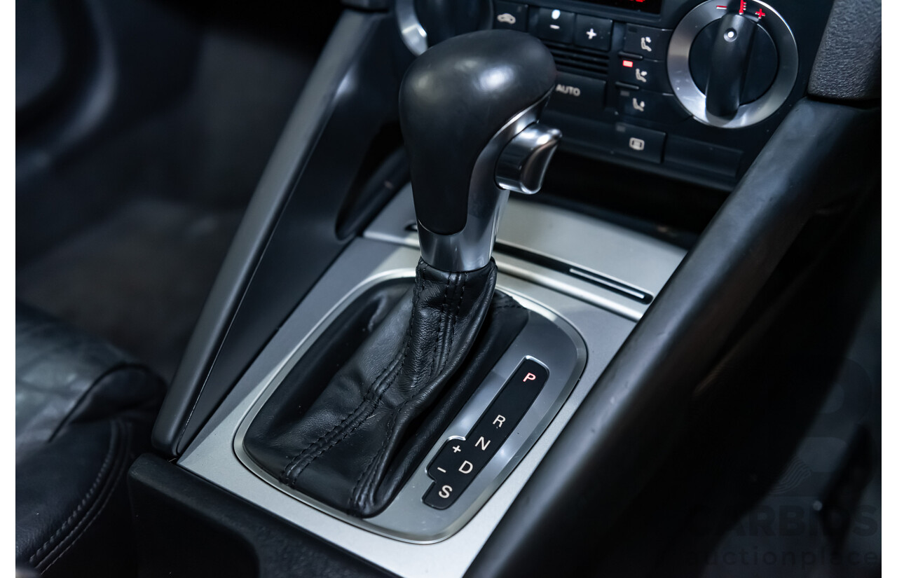 12/2008 Audi A3 2.0 TFSI Ambition 8P 2d Cabriolet Ice Silver Metallic Turbo 2.0L